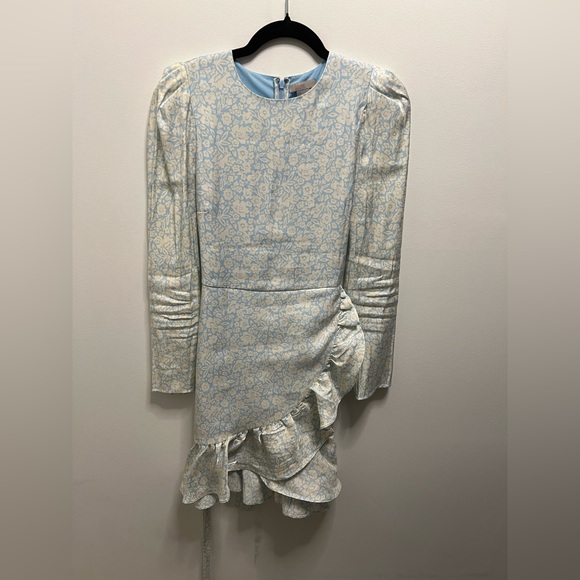 HM Satin Blue White Dress - Picture 1 of 2